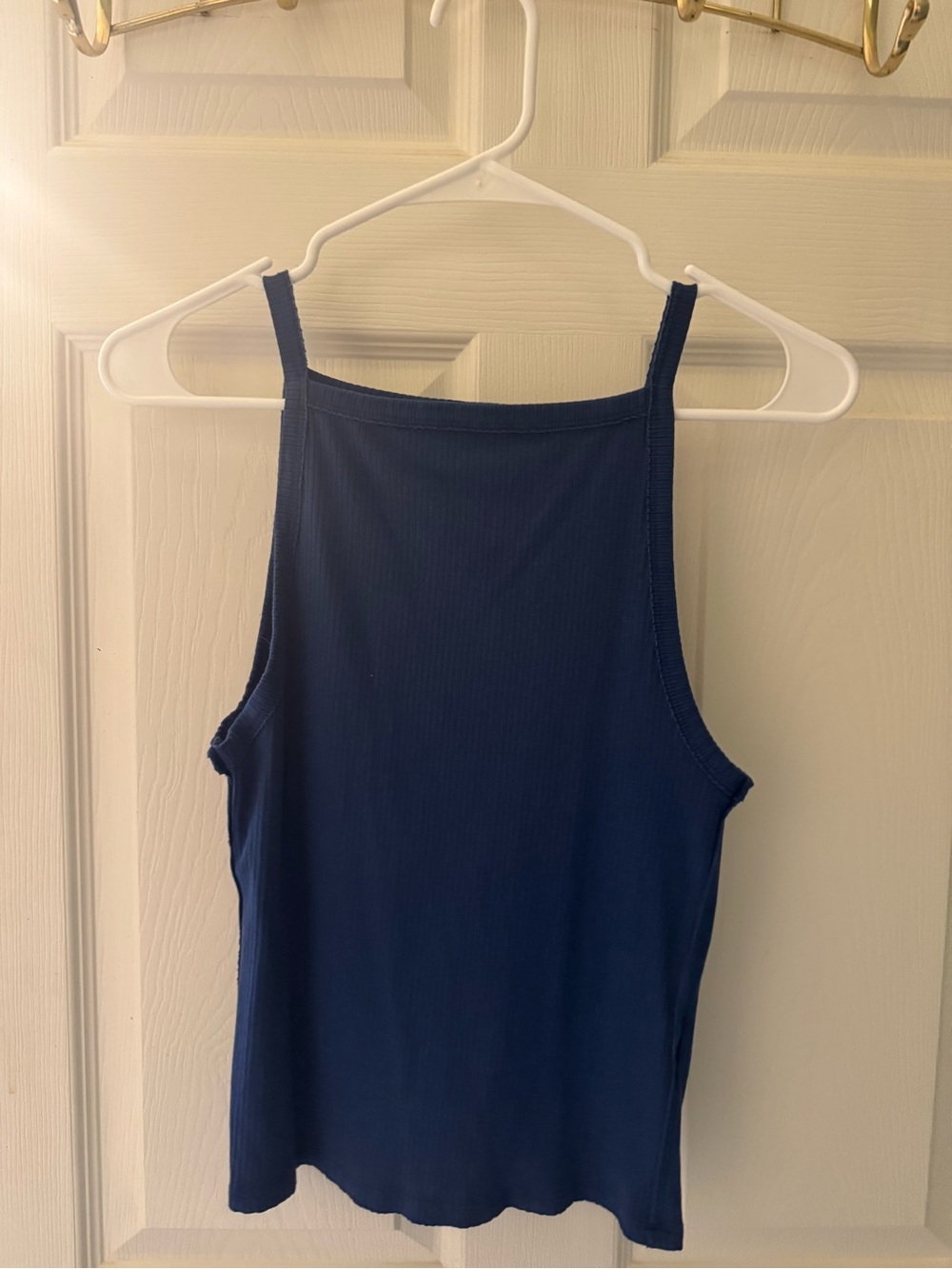 We The Free Navy Ribbed High-Neck Tank